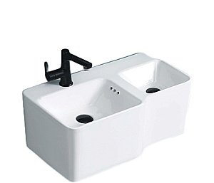 Раковина подвесная CeruttiSpa Double BELLA 64,5 СТ9703 белая купить в интернет-магазине Sanbest