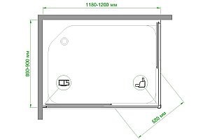 Душевой уголок Royal Bath RB9120HPD-T-CH 120х90 прозрачный купить в интернет-магазине Sanbest