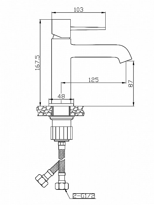 Смеситель для раковины Orange Karl M05-021w белый купить в интернет-магазине сантехники Sanbest