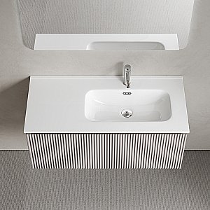 Тумба с раковиной Sancos Snob R 1.0 SNR1.0100LSM/SNR1.0100RSM Doha Soft для ванной в интернет-магазине Sanbest