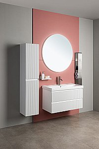 Тумба с раковиной Aquanet Альтера 337155 70 белый матовый для ванной в интернет-магазине Sanbest