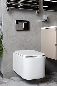 Унитаз Boheme Mane 970-SET-W безободковый, с крышкой микролифт, белый глянцевый купить в интернет-магазине Sanbest