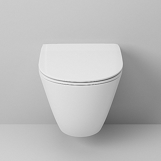 Унитаз подвесной Grossman Tornado GR-4411SQ безободковый, с крышкой микролифт, слив-торнадо, белый глянцевый купить в интернет-магазине Sanbest