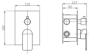 Смеситель для душа BelBagno NOVA NOV-SDM-IN купить в интернет-магазине сантехники Sanbest