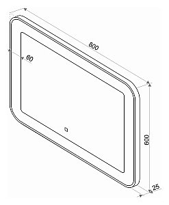 Зеркало Континент Velvette ЗЛП225 80x60 в ванную от интернет-магазине сантехники Sanbest