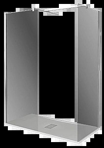 Душевое ограждение Good Door WALK IN SP+SP 230х110 стекло прозрачное/профиль хром купить в интернет-магазине Sanbest