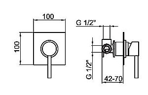 Смеситель для душа Webert Elio EL880101345 купить в интернет-магазине сантехники Sanbest