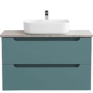 Тумба с раковиной и столещницей BelBagno 100 ETNA-1000-2C-SO-AO+KEP-100-MGL голубая матовая для ванной в интернет-магазине Sanbest