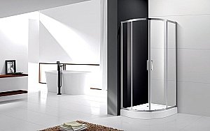 Душевой уголок Cezares Molveno 100x100 MOLVENO-R-2-100-C-Cr-IV стекло прозрачное/профиль хром купить в интернет-магазине Sanbest