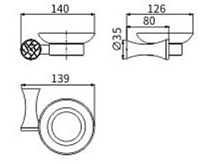 Мыльница CeramaLux Virginia 94304A хром купить в интернет-магазине сантехники Sanbest