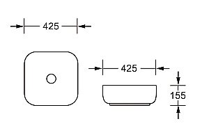 Раковина накладная CeruttiSpa 42,5 CR0010 белая купить в интернет-магазине Sanbest