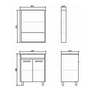 Тумба с раковиной Comforty Марио 00-00004155 60 дуб темный для ванной в интернет-магазине Sanbest