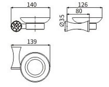Мыльница CeramaLux Virginia 94304A хром купить в интернет-магазине сантехники Sanbest