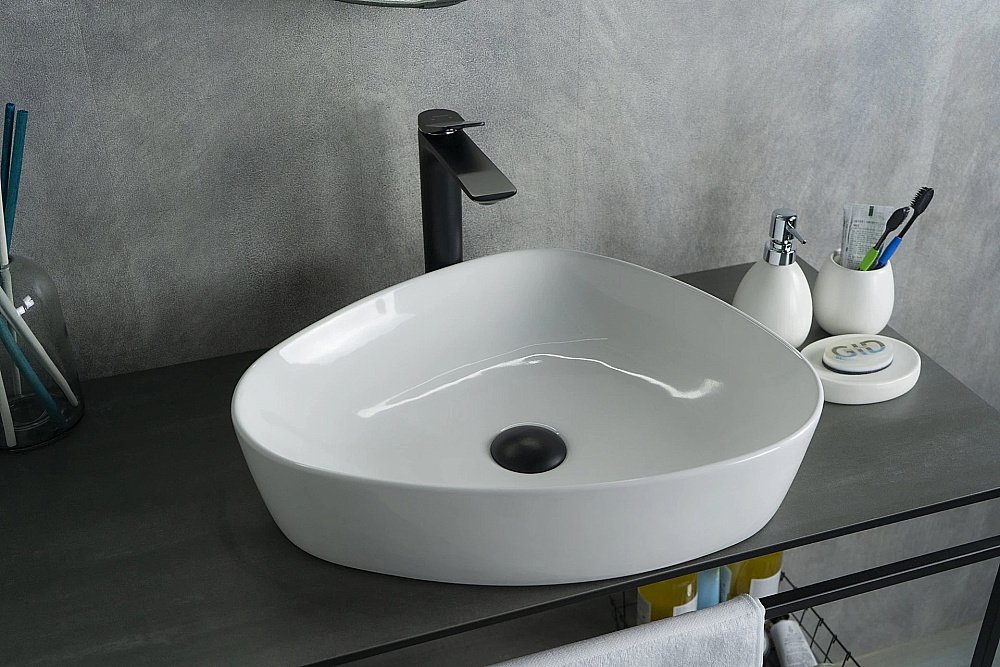 Раковина накладная Gid Creativo 50 N9386 51139 белая купить в интернет-магазине Sanbest