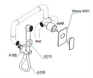 Гигиенический душ WasserKRAFT Wiese A84095 купить в интернет-магазине сантехники Sanbest