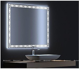 Зеркало LED De Aqua ТРЕНД 186977 80x75 в ванную от интернет-магазине сантехники Sanbest