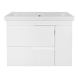 Тумба с раковиной подвесная Loranto KANTRI CS00097253 80/2 раковина Фостер 80, белый глянец для ванной в интернет-магазине Sanbest