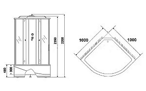 Душевая кабина Niagara Ultra NG-309-01R 100х100 купить в интернет-магазине Sanbest