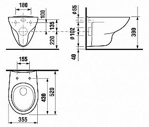 Унитаз подвесной Roca Mateo 893100010 с инсталляцией, с крышкой микролифт купить в интернет-магазине Sanbest