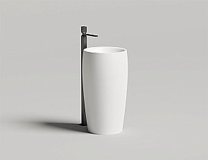 Раковина напольная Salini ALDA 03 130311G 47 из искусственного камня S-Sense, белая глянцевая купить в интернет-магазине Sanbest