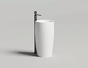 Раковина напольная Salini ALDA 03 130311G 47 из искусственного камня S-Sense, белая глянцевая купить в интернет-магазине Sanbest