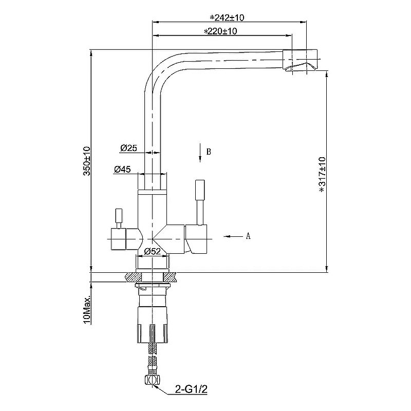 Смеситель для кухни Lemark Expert LM5061RGN розовое золото купить в интернет-магазине сантехники Sanbest