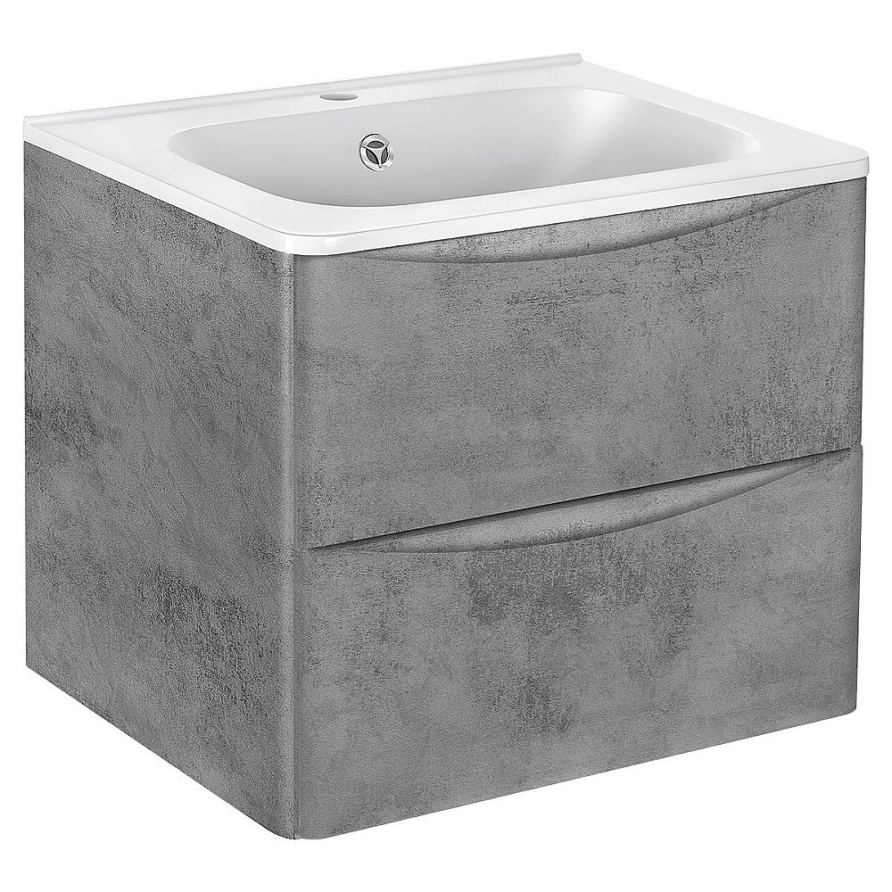 Тумба с раковиной Vincea PAOLA VMC-2P600BT + VCB-2VP600W 60 бетон для ванной в интернет-магазине Sanbest