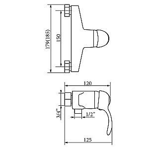 Смеситель для душа Veragio Grazia VR.GRA-3530.CR купить в интернет-магазине сантехники Sanbest