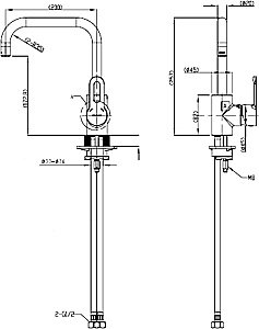 Смеситель для кухни Bravat Stream F737163BC черный купить в интернет-магазине сантехники Sanbest