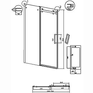 Душевая дверь Grossman Classic 130 100.K33.04.130.10.00 стекло прозрачное/профиль хром купить в интернет-магазине Sanbest