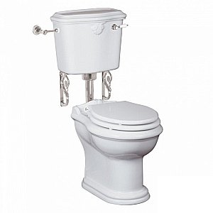 Унитаз Migliore Impero 20794 с низким бачком выпуск в стену белый/ручка хром купить в интернет-магазине Sanbest