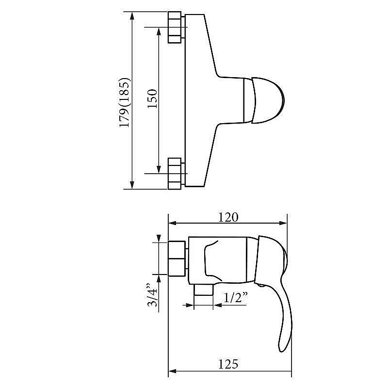 Смеситель для душа Veragio Grazia VR.GRA-3530.CR купить в интернет-магазине сантехники Sanbest