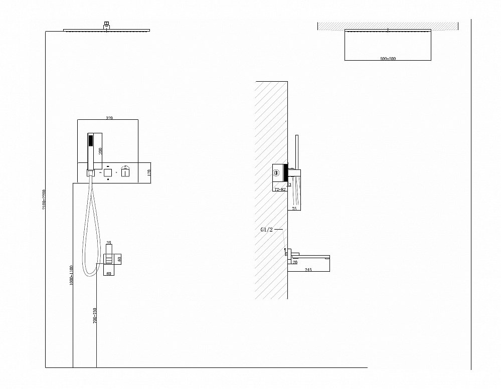Душевая система Abber Daheim AF8254G золото матовое купить в интернет-магазине сантехники Sanbest