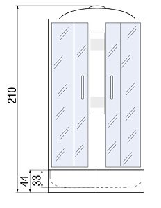 Душевая кабина RIVER NARA 44 110х80 купить в интернет-магазине Sanbest