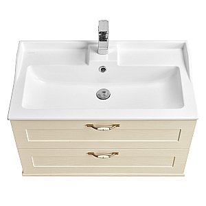 Тумба с раковиной Акватон Леон/Фабиа 80 дуб бежевый для ванной в интернет-магазине Sanbest