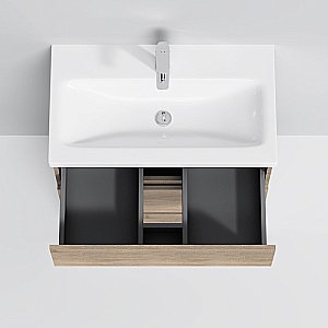 Тумба с раковиной AM.PM Gem S 75 светлый дуб для ванной в интернет-магазине Sanbest