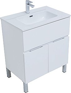 Тумба с раковиной Aquanet Алвита New 303901 70 белый матовый для ванной в интернет-магазине Sanbest