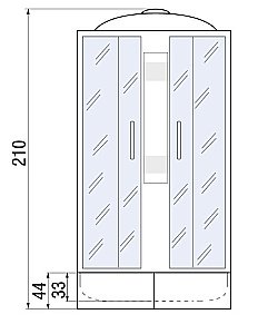 Душевая кабина RIVER NARA 44 110х80 купить в интернет-магазине Sanbest