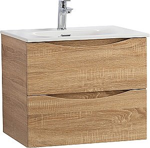 Тумба с раковиной BelBagno MARINO-CER-N-700-2C-SO-WO-P Rovere Bianco для ванной в интернет-магазине Sanbest