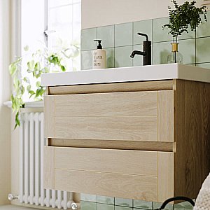 Тумба с раковиной Aqwella Astrid 80 AST0108 дуб давос для ванной в интернет-магазине Sanbest