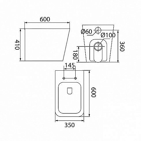 Унитаз приставной IDDIS Bild BILRDSEi26 безободковый, с крышкой микролифт купить в интернет-магазине Sanbest