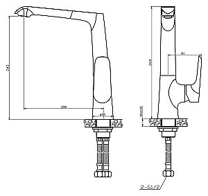 Смеситель для кухни WeltWasser BONN 306 хром купить в интернет-магазине сантехники Sanbest
