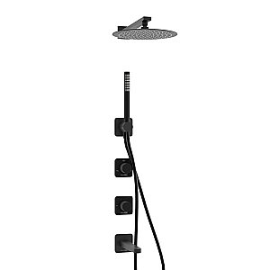 Душевая система WasserKRAFT Fulda 5200 SET2846 черный Soft-touch матовый купить в интернет-магазине сантехники Sanbest