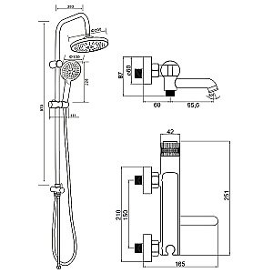 Душевая система Orange Push M02-912cr хром купить в интернет-магазине сантехники Sanbest