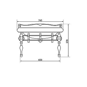 Консоль с раковиной Caprigo Concol LOW 7060/73 Хром для ванной в интернет-магазине сантехники Sanbest