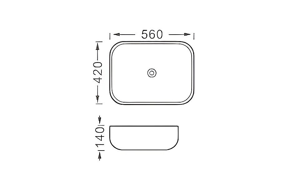Раковина накладная Aquatek AQ5526-MG серая матовая купить в интернет-магазине Sanbest