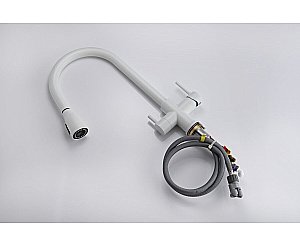 Смеситель для кухни Paulmark Lange La214212-WH белый матовый купить в интернет-магазине сантехники Sanbest