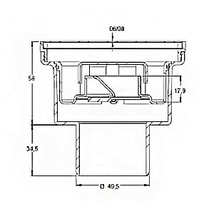 Душевой трап прямой Berges Trend 15х15 091004 хром глянец купить в интернет-магазине Sanbest