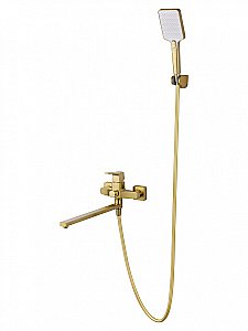 Смеситель для ванны WONZON & WOGHAND FLEX, Брашированное золото (WW-639906-BG) купить в интернет-магазине сантехники Sanbest