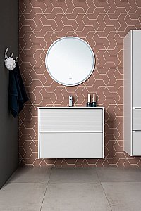 Тумба с раковиной Aquanet Вита 330475 80 белый матовый для ванной в интернет-магазине Sanbest